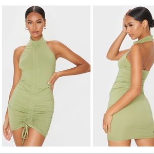 Sage Halter Neck Dress